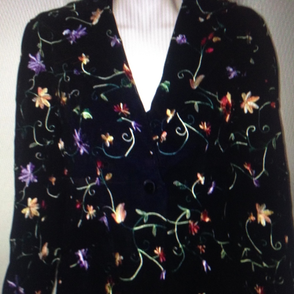 Papell Boutique, Medium, Black Velvet Blazer